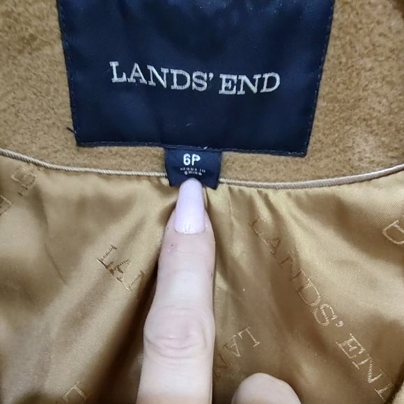 Land's End Tan Pea Coat for Women - Picture 5 of 10